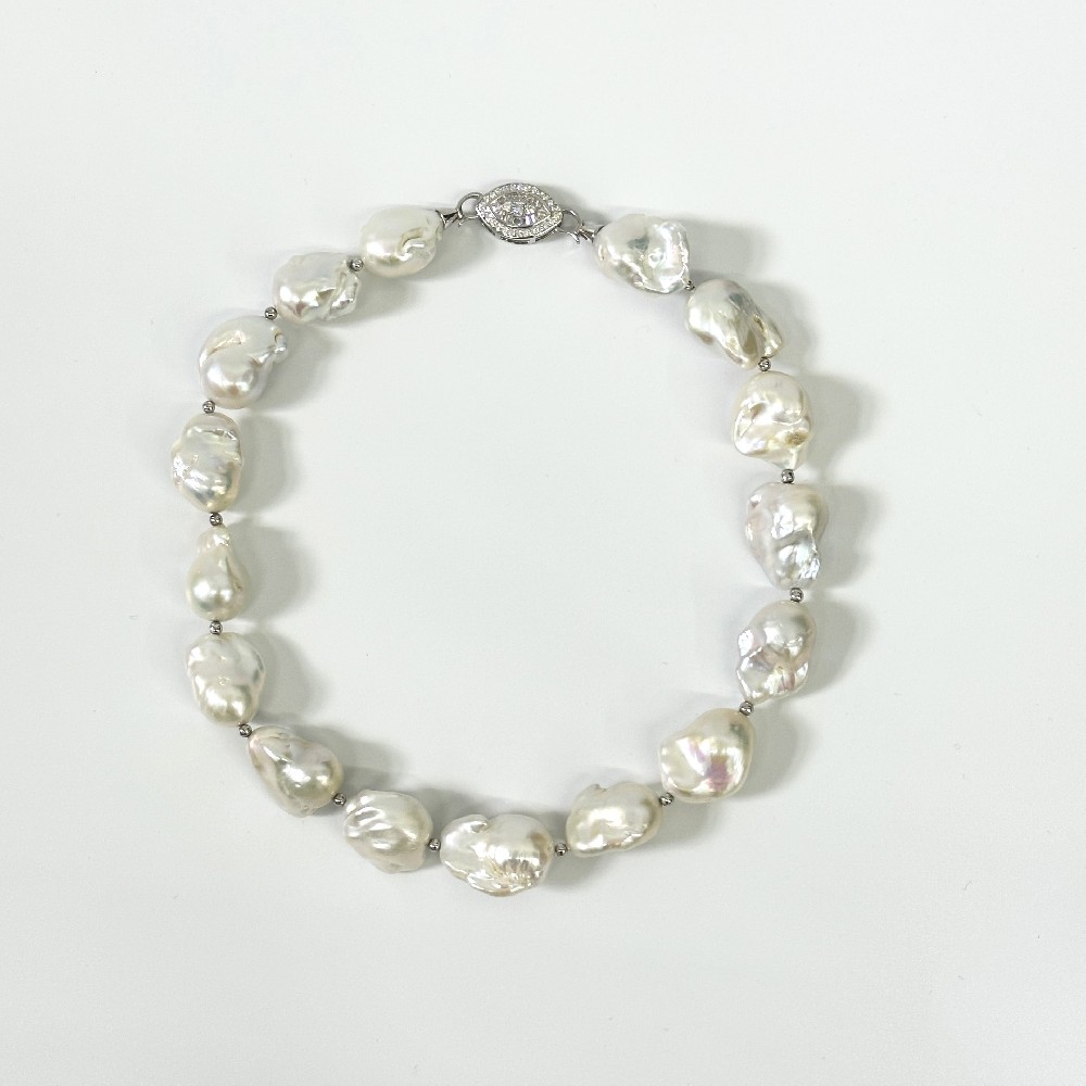 极光澳白大巴巴洛克项链